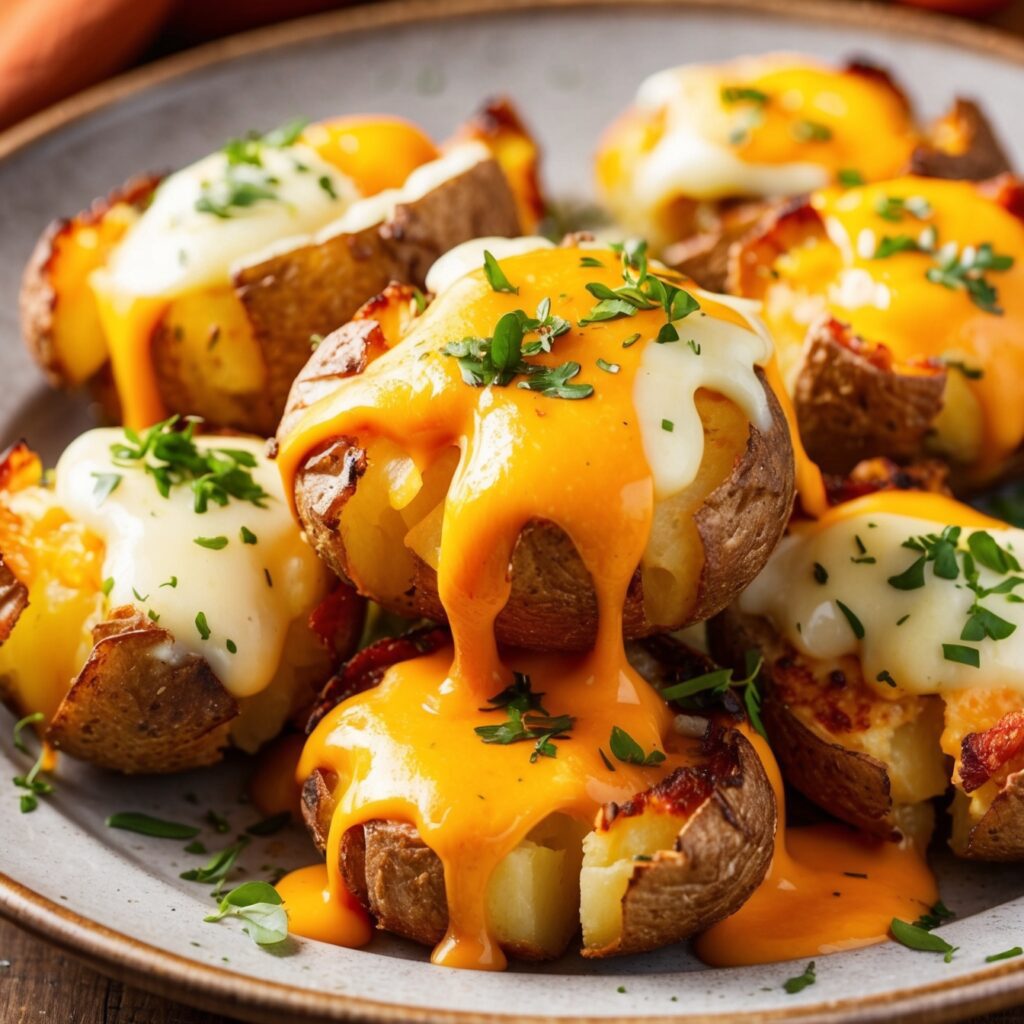 Cheesy Smashed Potatoes