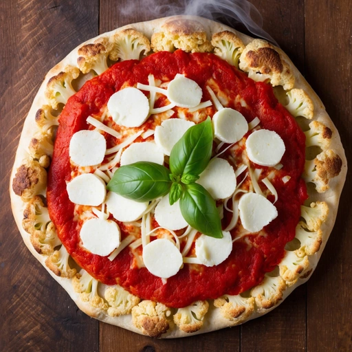 Cauliflower Pizza Crust with Fresh Toppings