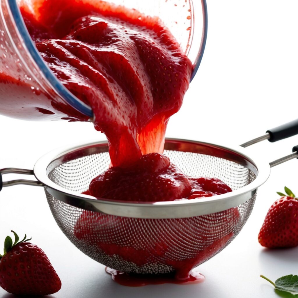 Preparing the Fresh Strawberry Puree